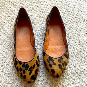 Leopard calf hair flats size 6.5